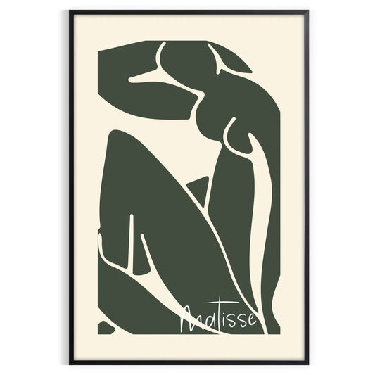 space exquisite Henri Matisse wall art poster iconic papier découpés style gray white tones artwork stunning gift addition home decor sizes A4 cm A0