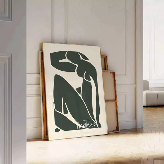 space exquisite Henri Matisse wall art poster iconic papier découpés style gray white tones artwork stunning gift addition home decor sizes A4 cm A0