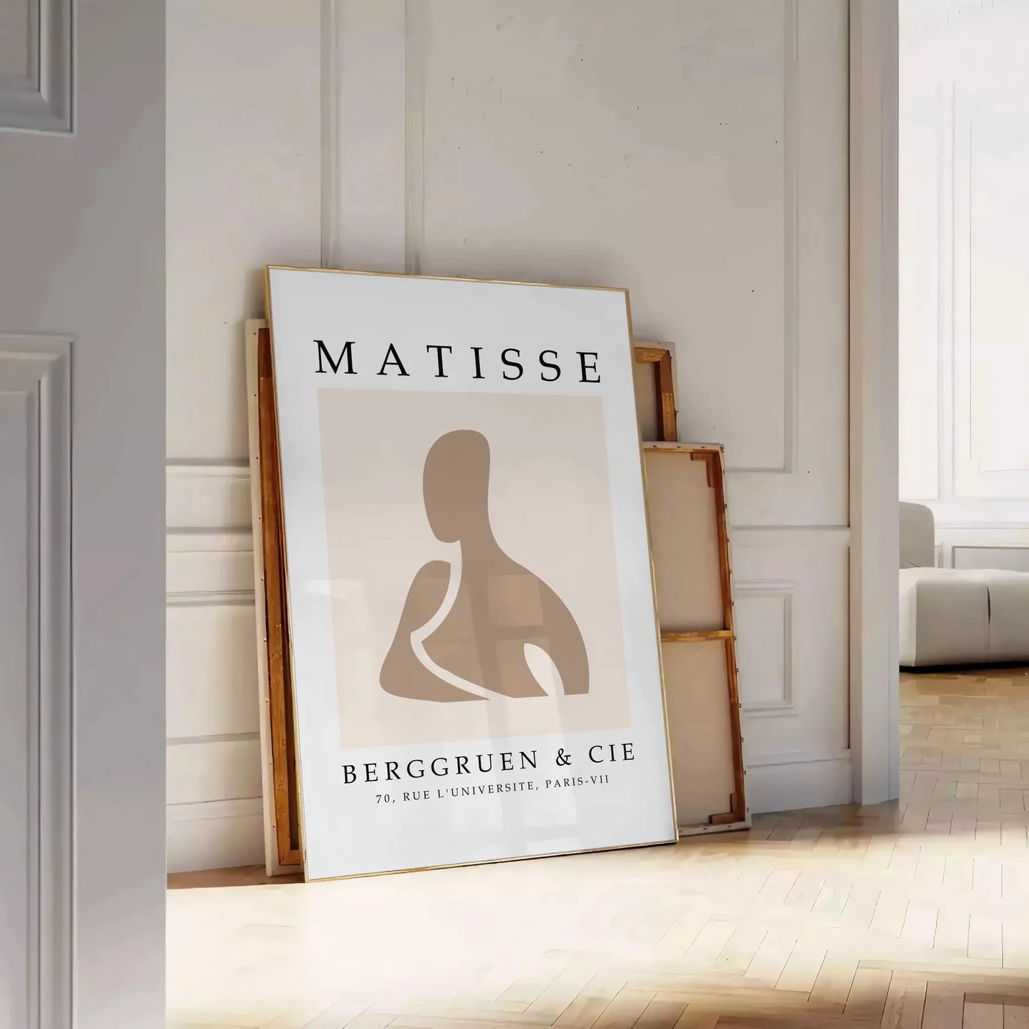 space stunning Henri Matisse wall art poster essence iconic papier découpés gift gray white artwork elegance room sizes A4 cm A0 decor today